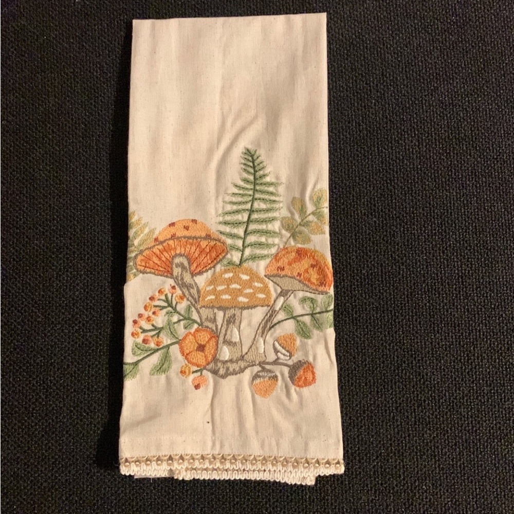 Mushroom Kitchen Towel Decor | Mushroom Dish Towel